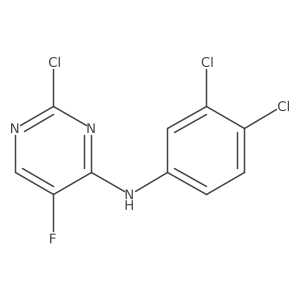(2-Chloro-5-fluoropyrimidin-4-yl)-(3,4-dichlorophenyl)amine Structure