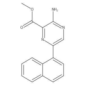 Methyl 3-amino-6-naphthalen-1-ylpyrazine-2-carboxylate结构式