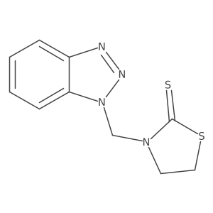 3-(1H-1,2,3-Benzotriazol-1-ylmethyl)-1,3-thiazolidine-2-thione结构式
