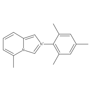 5-Methyl-2-(2,4,6-trimethylphenyl)imidazo[1,5-a]pyridinium结构式