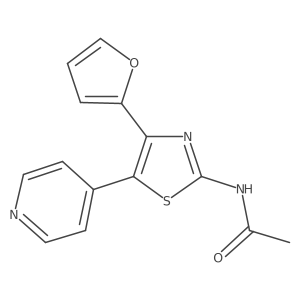 Acetamide,n-[4-(2-furanyl)-5-(4-pyridinyl)-2-thiazolyl]-结构式