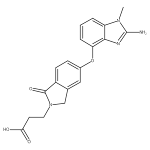 3-(5-(2-amino-1-methyl-1H-benzo[d]imidazol-4-yloxy)-1-oxoisoindolin-2-yl)propanoic acid结构式