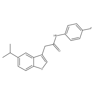N-(4-fluorophenyl)-2-[5-(propan-2-yl)-1-benzofuran-3-yl]acetamide结构式