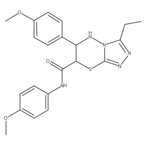 3-ethyl-N,6-bis(4-methoxyphenyl)-6,7-dihydro-5H-[1,2,4]triazolo[3,4-b][1,3,4]thiadiazine-7-carboxamide Structure