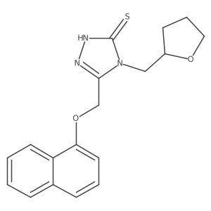 5-((Naphthalen-1-yloxy)methyl)-4-((tetrahydrofuran-2-yl)methyl)-4H-1,2,4-triazole-3-thiol Structure