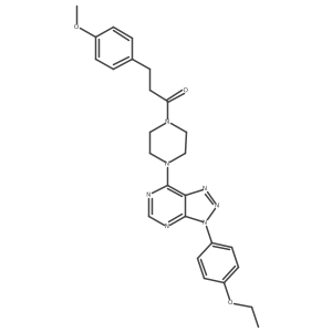 1-(4-(3-(4-ethoxyphenyl)-3H-[1,2,3]triazolo[4,5-d]pyrimidin-7-yl)piperazin-1-yl)-3-(4-methoxyphenyl)propan-1-one结构式