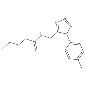 2-ethoxy-N-((1-(p-tolyl)-1H-tetrazol-5-yl)methyl)acetamide结构式