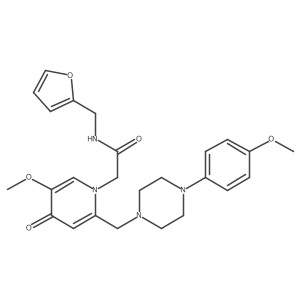 N-[(furan-2-yl)methyl]-2-(5-methoxy-2-{[4-(4-methoxyphenyl)piperazin-1-yl]methyl}-4-oxo-1,4-dihydropyridin-1-yl)acetamide结构式