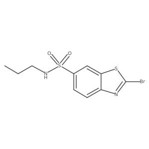 6-Benzothiazolesulfonamide, 2-bromo-N-propyl-结构式