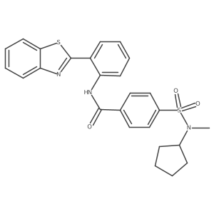 N-[2-(1,3-benzothiazol-2-yl)phenyl]-4-[cyclopentyl(methyl)sulfamoyl]benzamide Structure