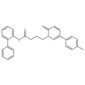 N-([1,1'-biphenyl]-2-yl)-4-(6-oxo-3-(p-tolyl)pyridazin-1(6H)-yl)butanamide结构式