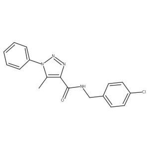 N-(4-chlorobenzyl)-5-methyl-1-phenyl-1H-1,2,3-triazole-4-carboxamide结构式