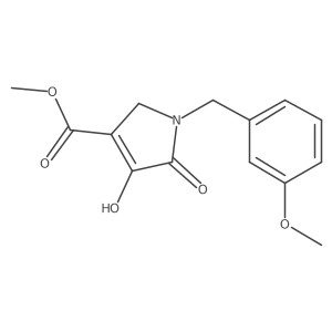 Methyl 2,5-dihydro-4-hydroxy-1-[(3-methoxyphenyl)methyl]-5-oxo-1H-pyrrole-3-carboxylate结构式
