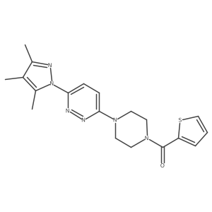 thiophen-2-yl(4-(6-(3,4,5-trimethyl-1H-pyrazol-1-yl)pyridazin-3-yl)piperazin-1-yl)methanone结构式