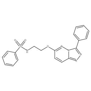 N-(2-((3-phenyl-[1,2,4]triazolo[4,3-b]pyridazin-6-yl)oxy)ethyl)benzenesulfonamide结构式