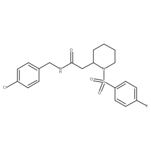 N-(4-chlorobenzyl)-2-(1-((4-fluorophenyl)sulfonyl)piperidin-2-yl)acetamide Structure