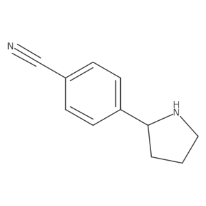4-(2R)-2-Pyrrolidinylbenzonitrile结构式
