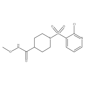 CONC(=O)C1CCN(S(=O)(=O)c2cccnc2Cl)CC1结构式
