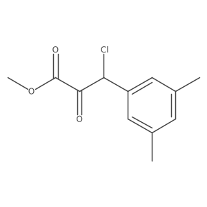 3-Chloro-3-(3,5-dimethyl-phenyl)-2-oxo-propionic acid methyl ester结构式