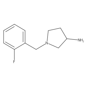 1-[(2-Fluorophenyl)methyl]pyrrolidin-3-amine结构式