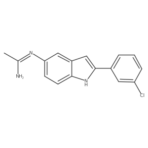n-[2-(3-Chlorophenyl)-1h-indol-5-yl]acetamidine Structure