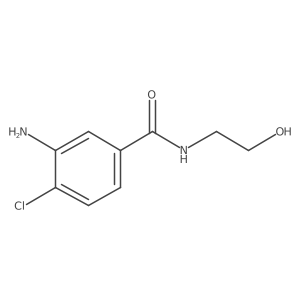 3-amino-4-chloro-N-(2-hydroxyethyl)benzamide结构式