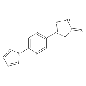 3-(6-Imidazol-1-ylpyridin-3-yl)-1,4-dihydropyrazol-5-one Structure