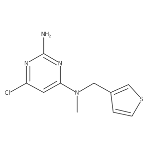 CN(Cc1ccsc1)c1cc(Cl)nc(N)n1结构式