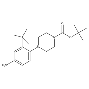 3-Tert-butyl-4-(4-boc-piperazin-1-yl)-phenylamine结构式