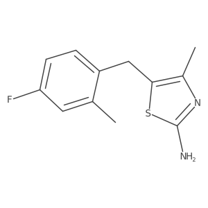 5-(4-Fluoro-2-methylbenzyl)-4-methylthiazol-2-amine结构式