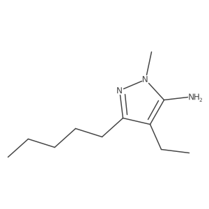 4-ethyl-1-methyl-3-pentyl-1H-pyrazol-5-amine结构式