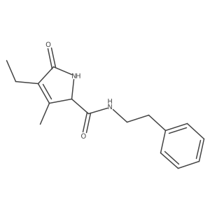 (2S)-4-Ethyl-2,5-dihydro-3-methyl-5-oxo-N-(2-phenylethyl)-1H-pyrrole-2-carboxamide Structure
