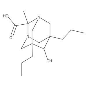 6-Hydroxy-2-methyl-5,7-dipropyl-1,3-diazaadamantane-2-carboxylic acid Structure