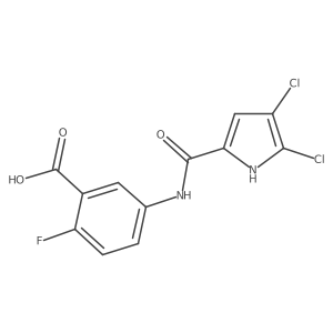 5-[[(4,5-Dichloro-1H-pyrrol-2-yl)carbonyl]amino]-2-fluorobenzoic acid Structure