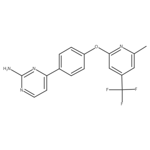 4-[4-[6-Methyl-4-(trifluoromethyl)pyridin-2-yl]oxyphenyl]pyrimidin-2-amine Structure