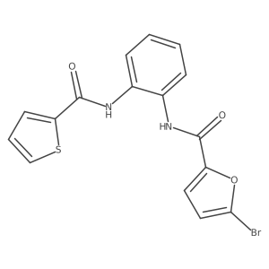 5-bromo-N-(2-(thiophene-2-carboxamido)phenyl)furan-2-carboxamide结构式