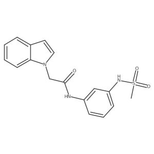 2-(1H-indol-1-yl)-N-(3-methanesulfonamidophenyl)acetamide结构式