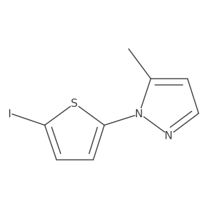 1-(5-iodo-2-thienyl)-5-methyl-1H-pyrazole结构式