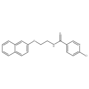 6-chloro-N-[2-(naphthalen-2-yloxy)ethyl]pyridine-3-carboxamide Structure