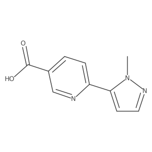 6-(1-Methyl-1H-pyrazol-5-yl)-3-pyridinecarboxylic acid Structure