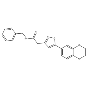2-(5-(2,3-dihydrobenzo[b][1,4]dioxin-6-yl)isoxazol-3-yl)-N-(pyridin-2-ylmethyl)acetamide Structure