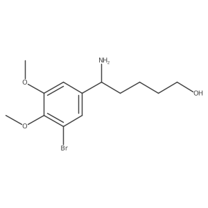 (ImicroR)-Imicro-Amino-3-bromo-4,5-dimethoxybenzenepentanol Structure