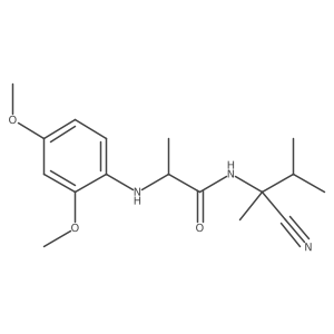 N-(1-cyano-1,2-dimethylpropyl)-2-[(2,4-dimethoxyphenyl)amino]propanamide结构式