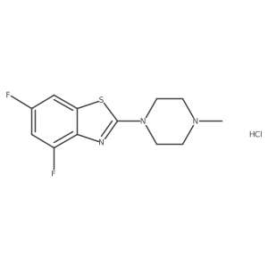 4,6-Difluoro-2-(4-methylpiperazin-1-yl)benzo[d]thiazole hydrochloride结构式