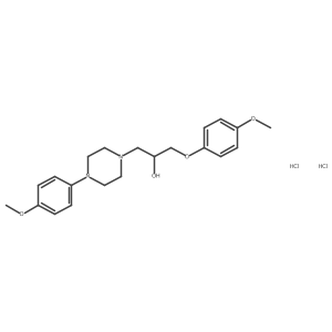 1-(4-Methoxyphenoxy)-3-(4-(4-methoxyphenyl)piperazin-1-yl)propan-2-ol dihydrochloride结构式