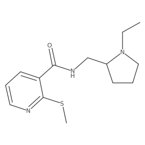 N-[(1-ethylpyrrolidin-2-yl)methyl]-2-(methylsulfanyl)pyridine-3-carboxamide结构式