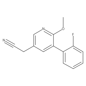 2-[5-(2-Fluorophenyl)-6-methoxypyridin-3-yl]acetonitrile Structure