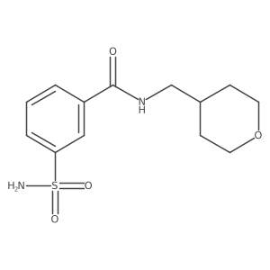 N-(oxan-4-ylmethyl)-3-sulfamoylbenzamide Structure