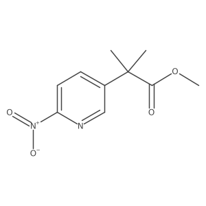 2-Methyl-2-(6-nitropyridin-3-yl)-propionic acid methyl ester Structure