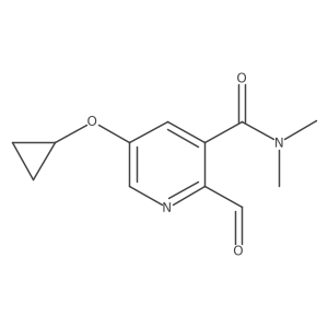 5-Cyclopropoxy-2-formyl-N,N-dimethylnicotinamide结构式